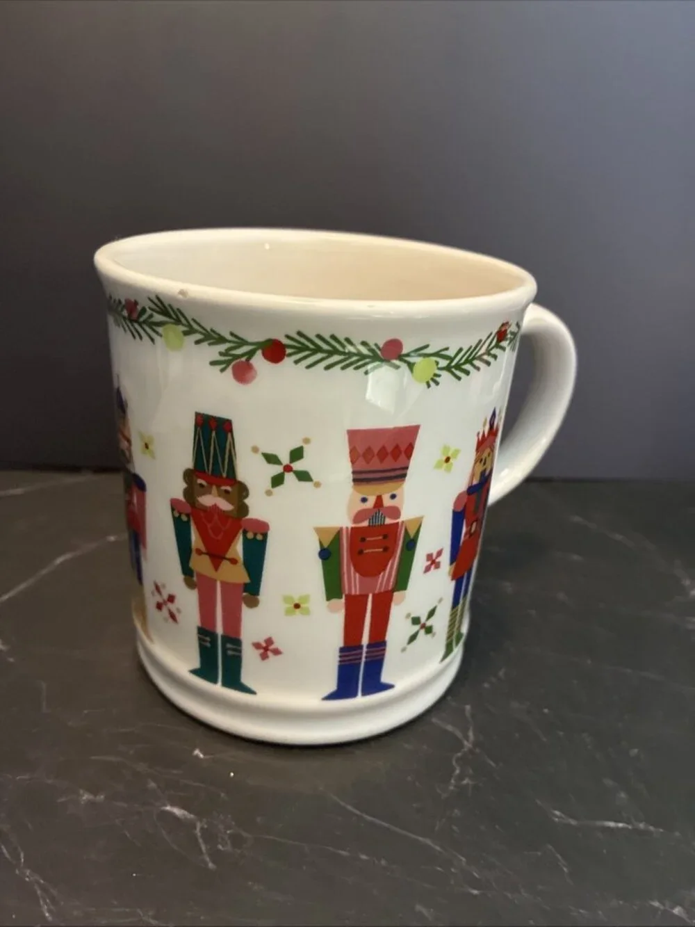 Sur La Table Christmas Nutcracker Mug Holiday Cup Red Green Soldier Winter